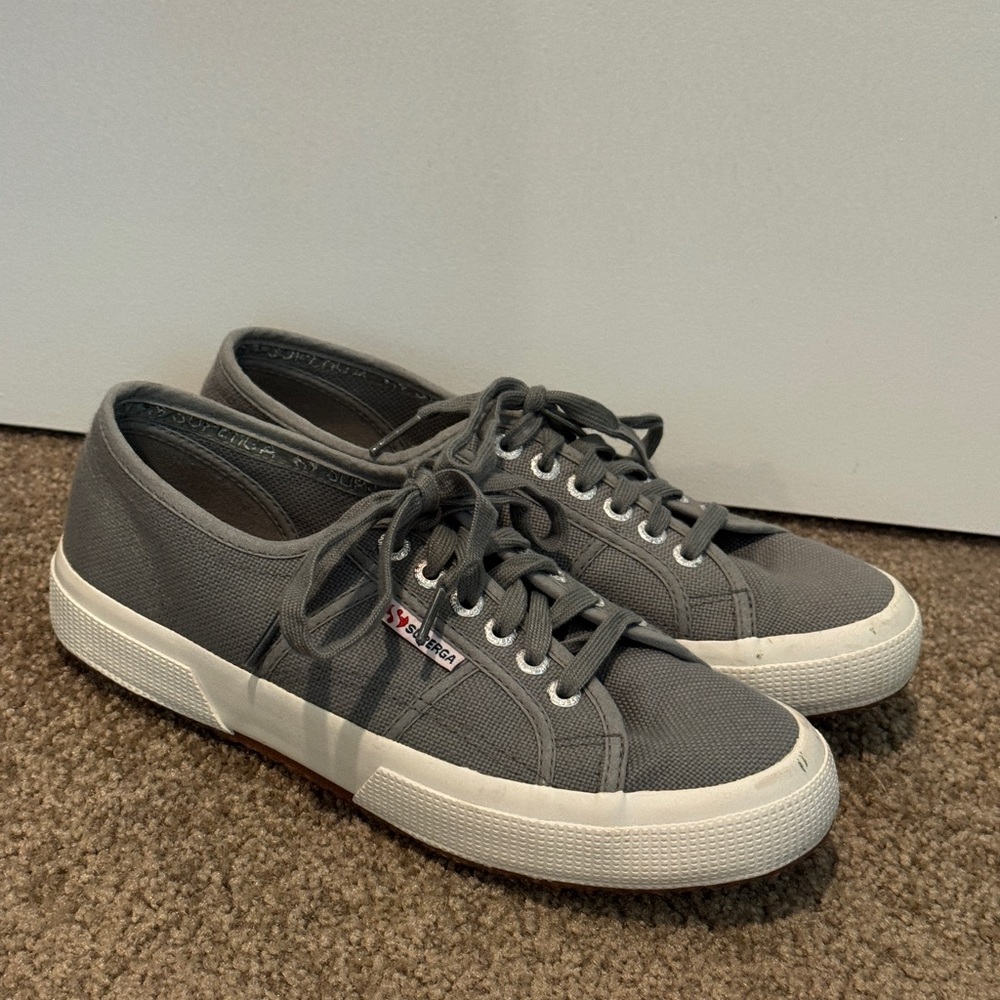 Superga Gray Canvas Sneakers
